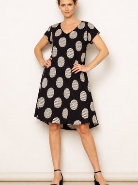 Masai Black and White Polka Dot Dress (158)